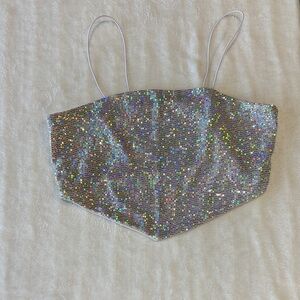 Rue21 Holographic Sequin Top
